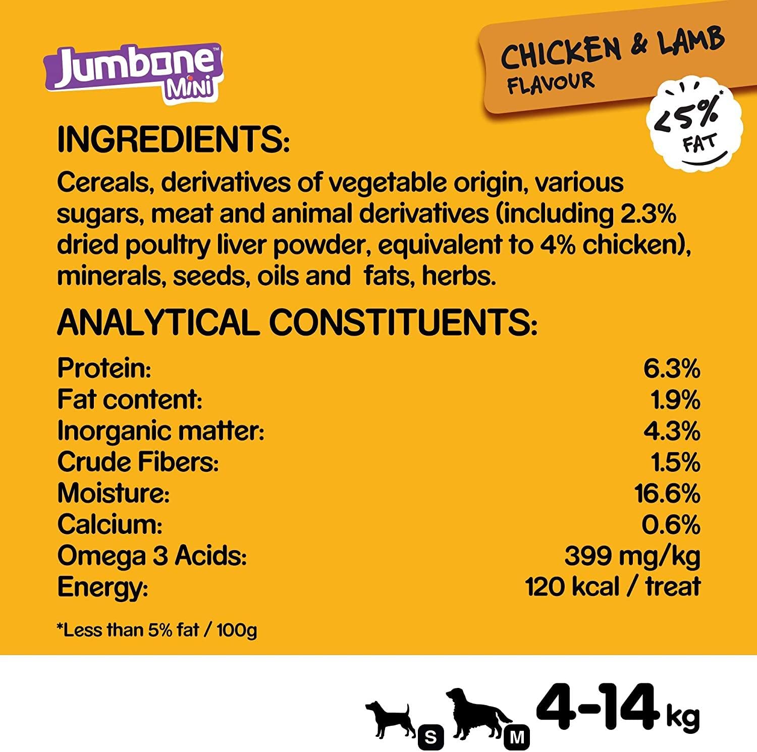 Pedigree Jumbone Mini Adult Dog Treat Chicken & Lamb - 160 g - Image 5