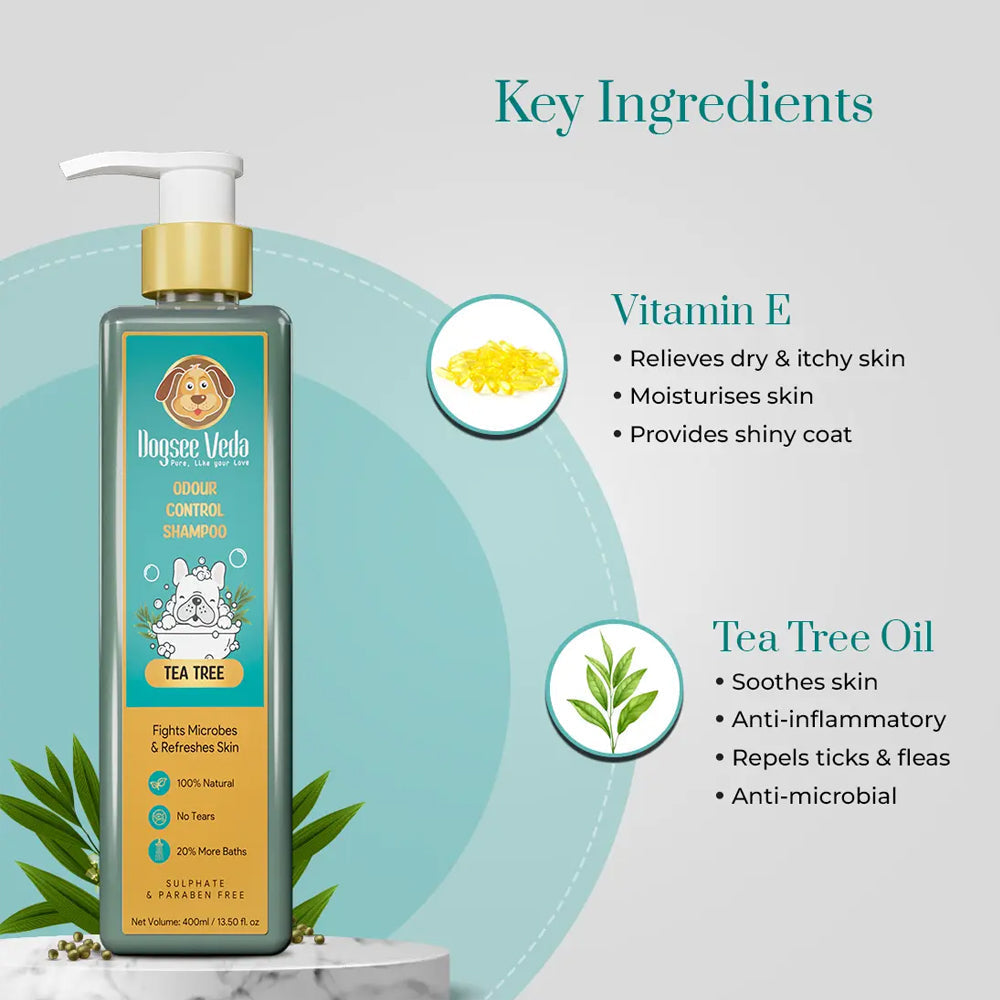 Dogsee Veda Tea Tree Odour Control Shampoo - Image 3