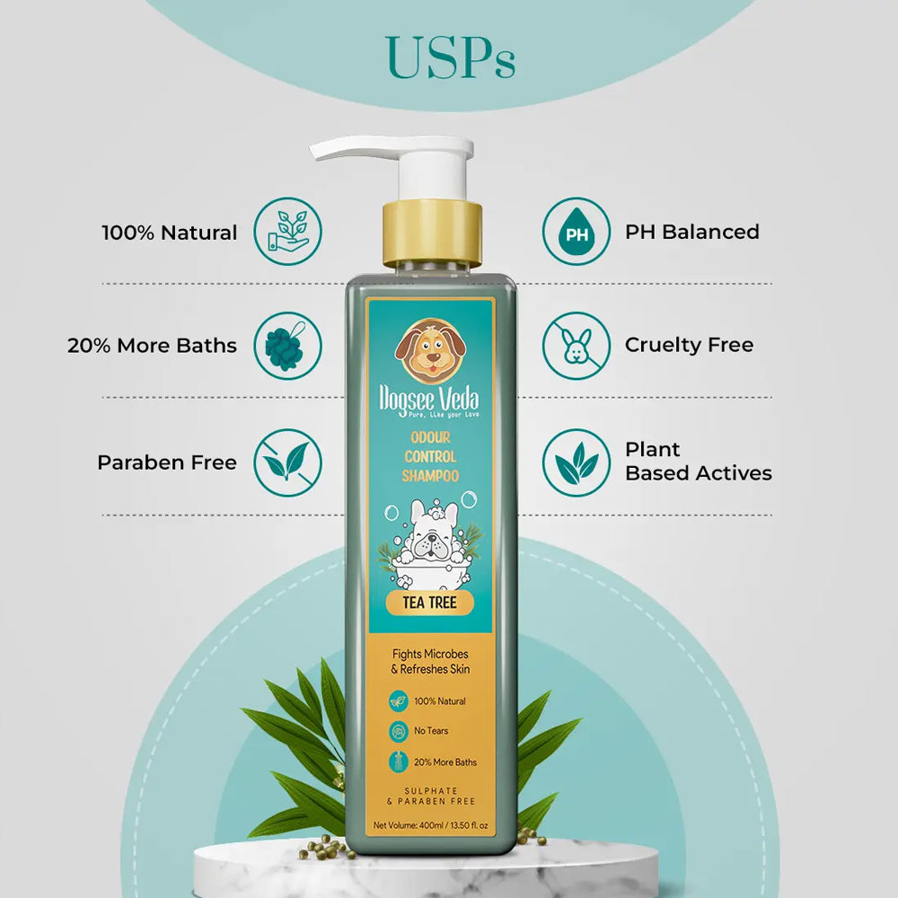 Dogsee Veda Tea Tree Odour Control Shampoo - Image 5