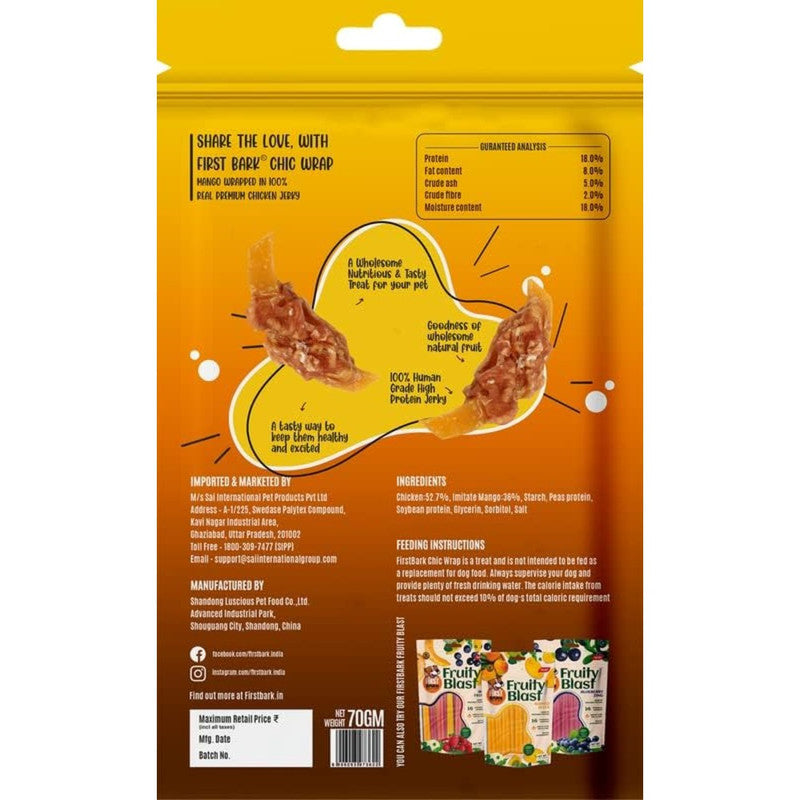 First Bark Chic Wrap Mango n Chicken 70g - Image 2