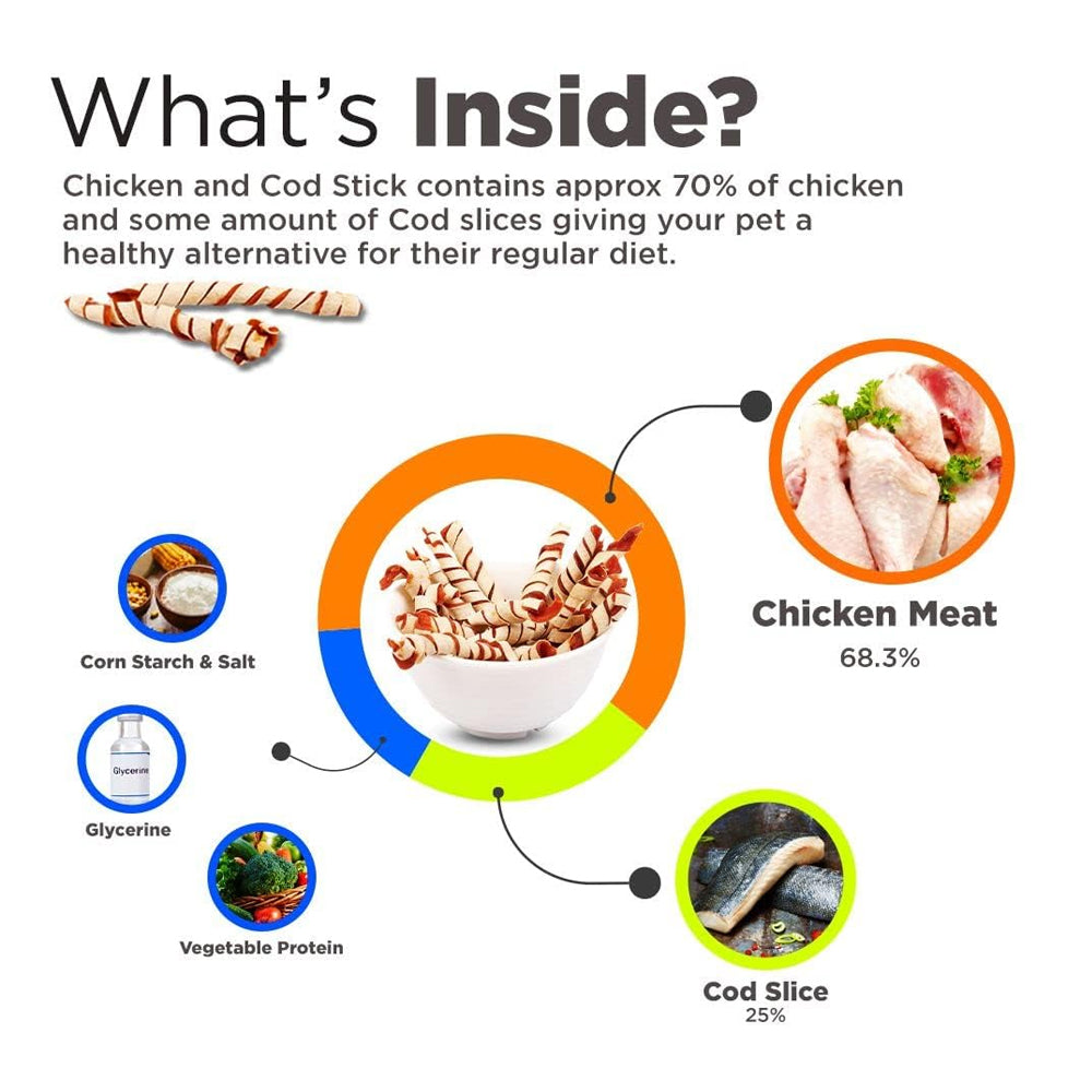 First Bark Chicken and Cod Stick 70gm - Image 4