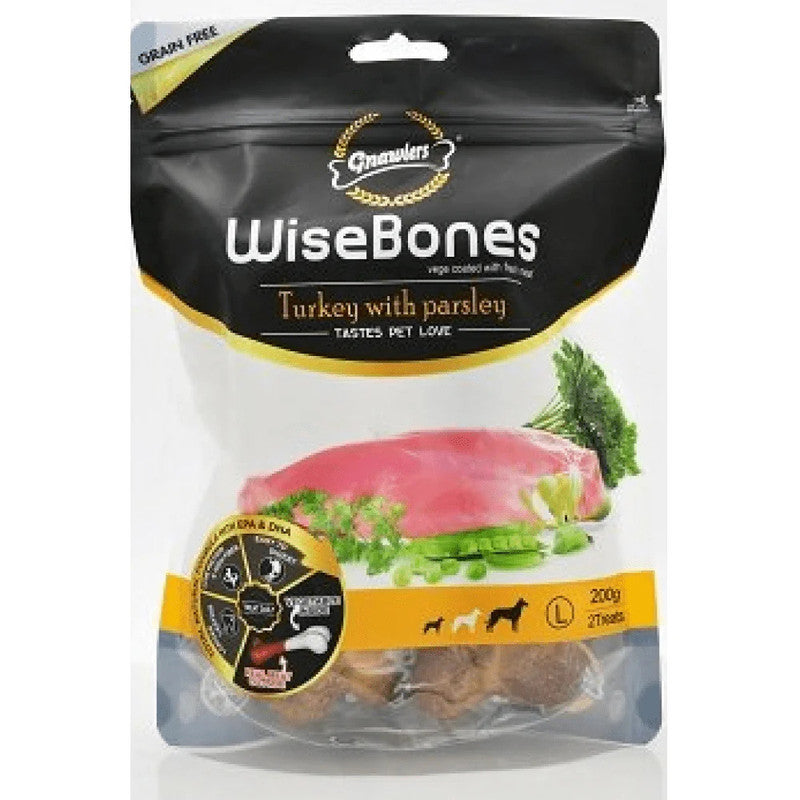 Gnawlers Turkey Parsley Wise Bone 200g - Image 3