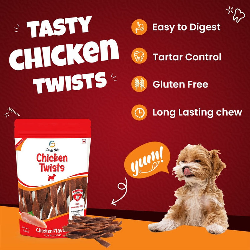 Goofy Tails Chicken Twists 100g for All Dog - Image 5