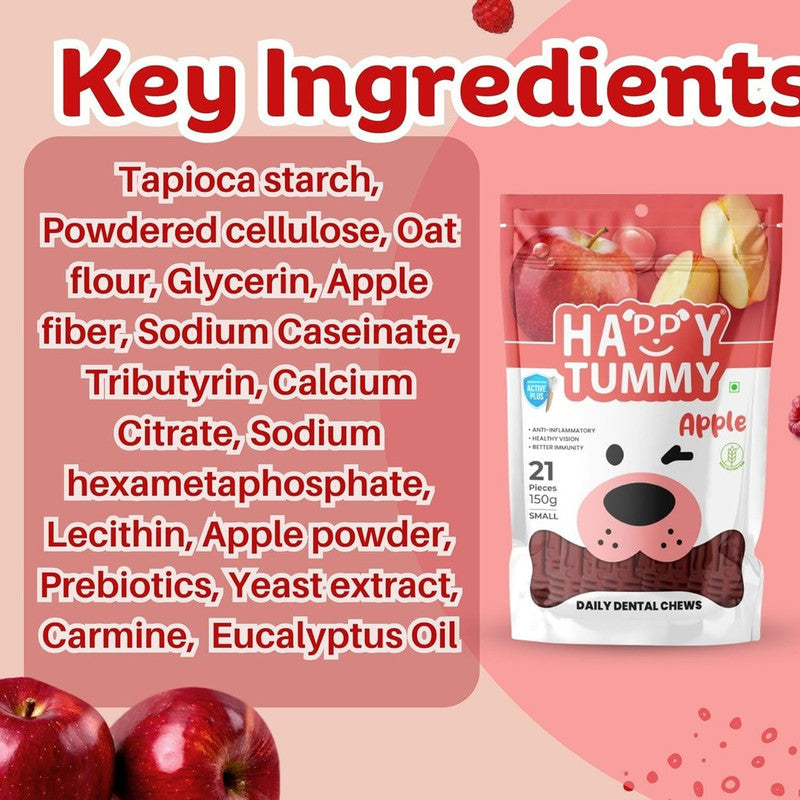 Happy Tummy Apple Dental Chew L 150g - Image 7