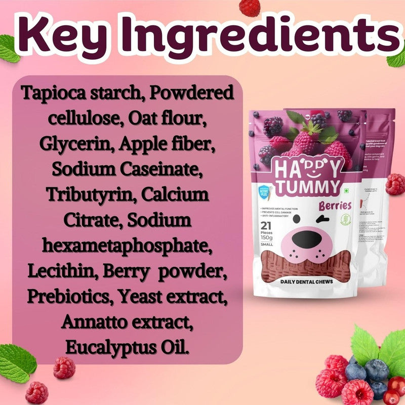 Happy Tummy Berries Dental Chew 21pcs S - Image 7