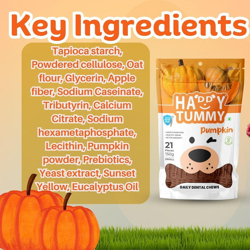 Happy Tummy Pumpkin Dental Chew 21pcs S - Image 7