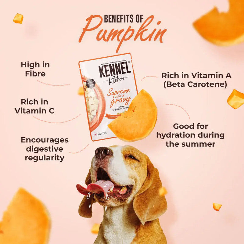 Kennel Kitchen Adult n Puppy Supreme Cuts in Gravy Chicken Liver With Pumpkin 100g - Image 3