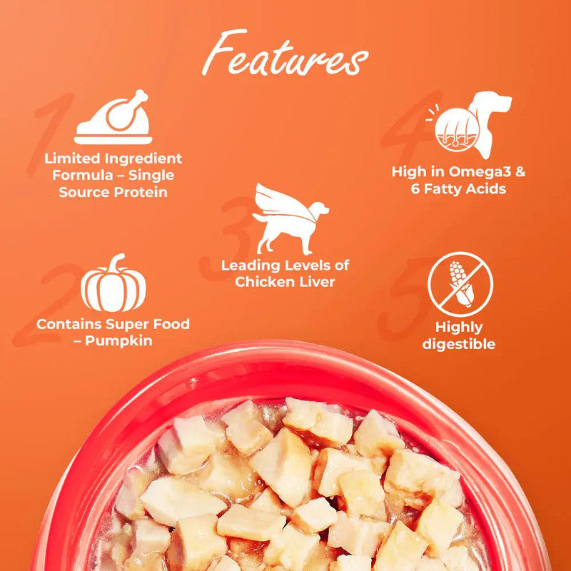 Kennel Kitchen Adult n Puppy Supreme Cuts in Gravy Chicken Liver With Pumpkin 100g - Image 4
