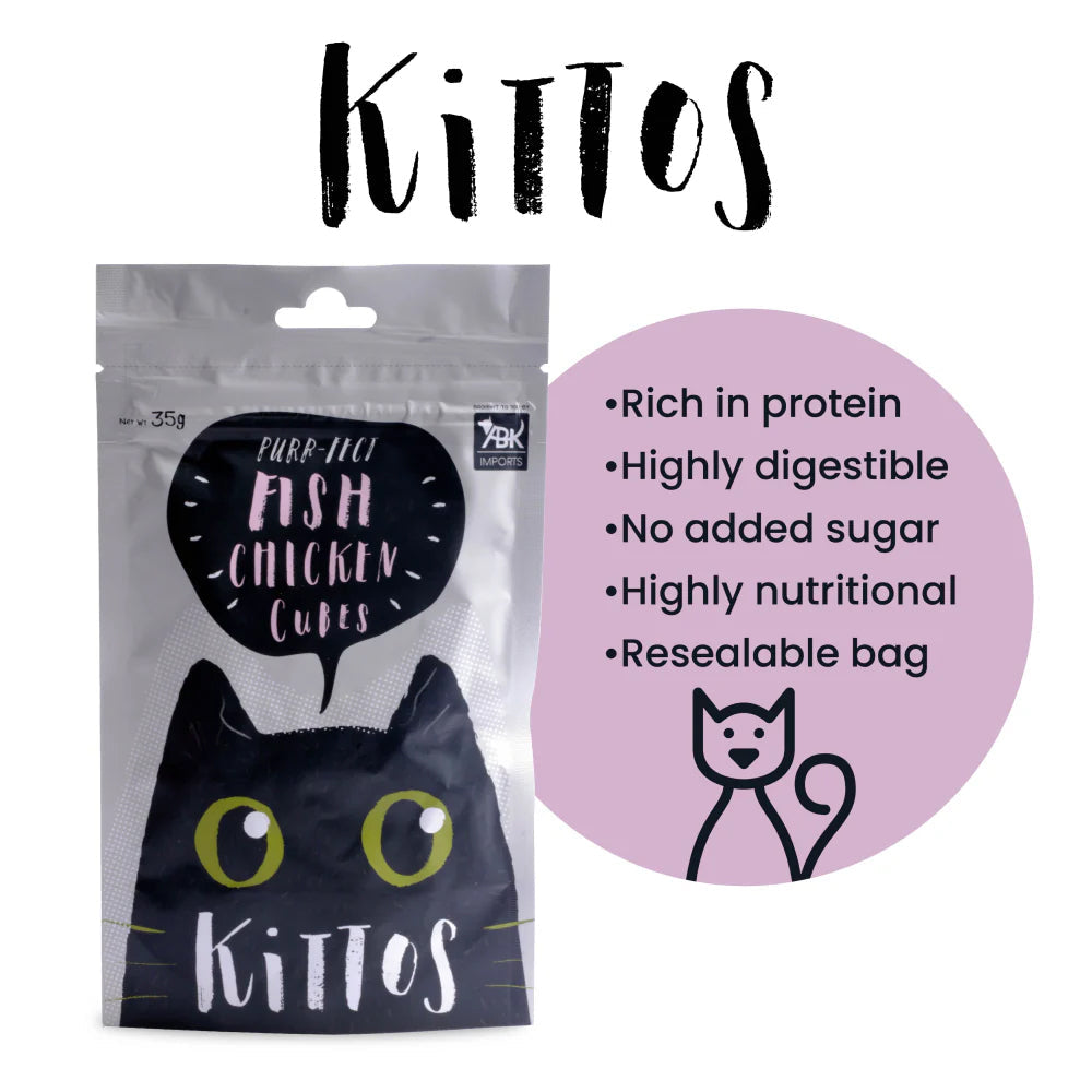 Kittos Fish Chicken Cubes 35g - Image 2