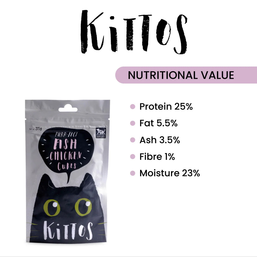Kittos Fish Chicken Cubes 35g - Image 3
