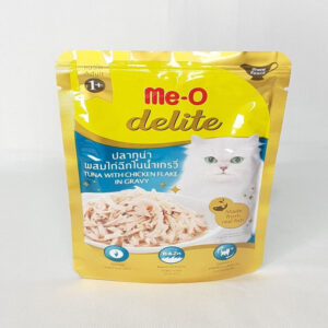 Me-O Delite Tuna With Chicken Flakes In Gravy 70g