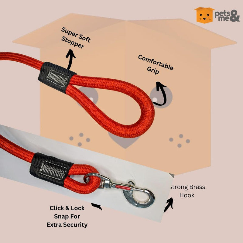 Melange Rope Leash Red S - Image 2