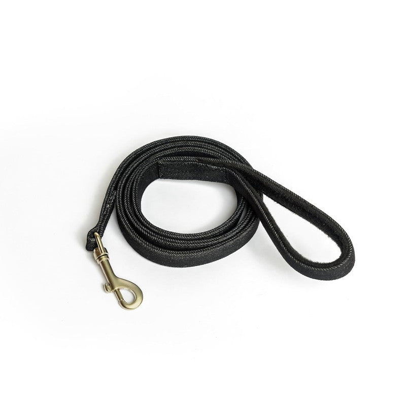 PetWale Black Denim Leash with Padded Handle (Small)