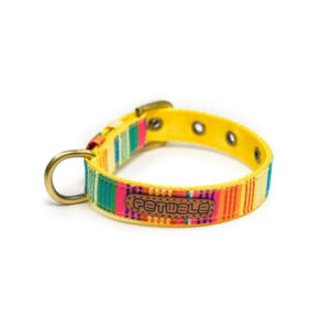 PetWale Colourful Stripes Belt Collar (Medium)