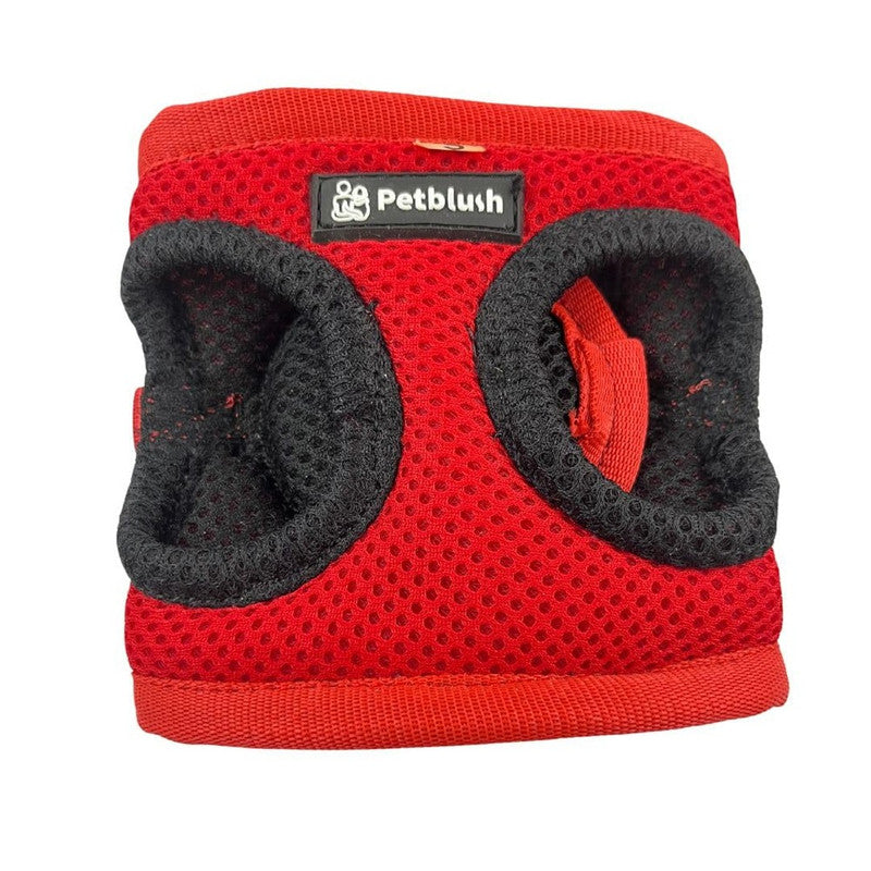 Petblush Red Flip Flap Airmesh Harness S