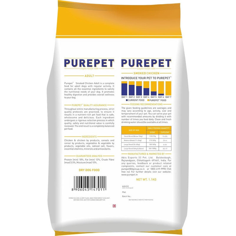Purepet Adult Smoked Chicken 1.1kg - Image 2