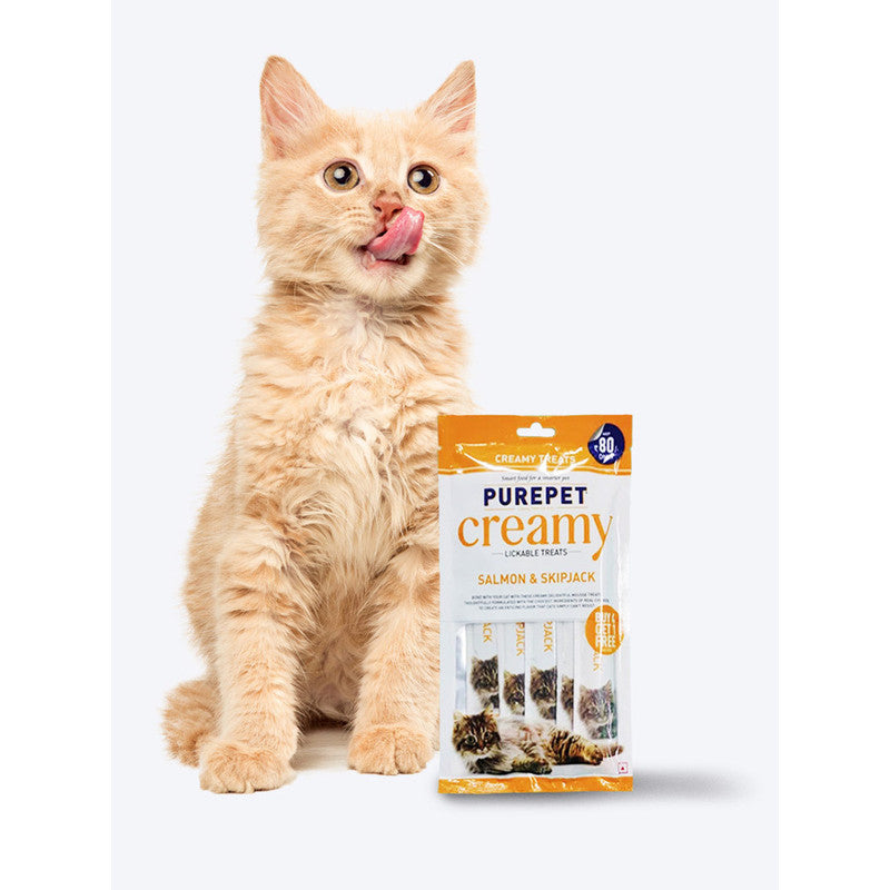 Purepet Creamy Treats Salmon & Skipjack 75g - Image 2
