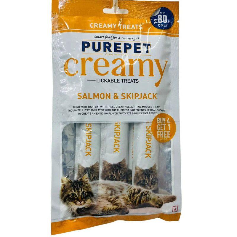 Purepet Creamy Treats Salmon & Skipjack 75g