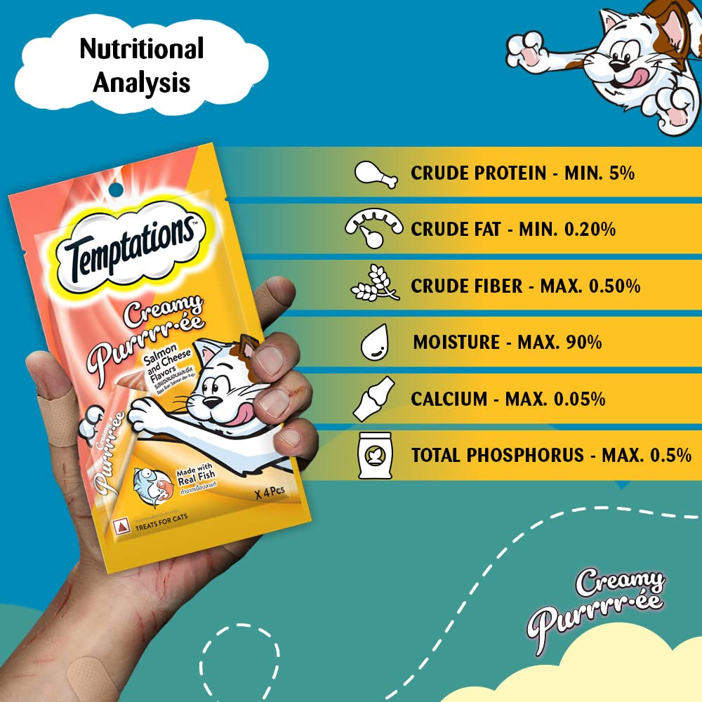 Temptations Creamy Treat Salmon & Chesse 48g - Image 5