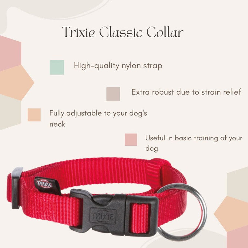 Trixie Classic Collar M-L Red - Image 7