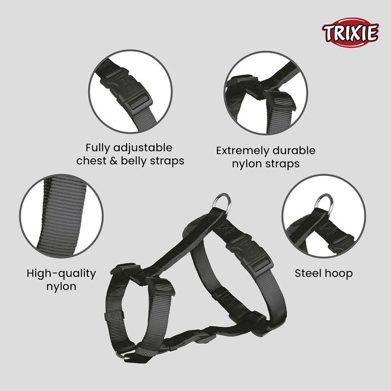 Trixie Classic H-Harness M-L Black - Image 6