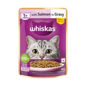 Whiskas Adult Salmon in Gravy 80g ( Multi-Pack )