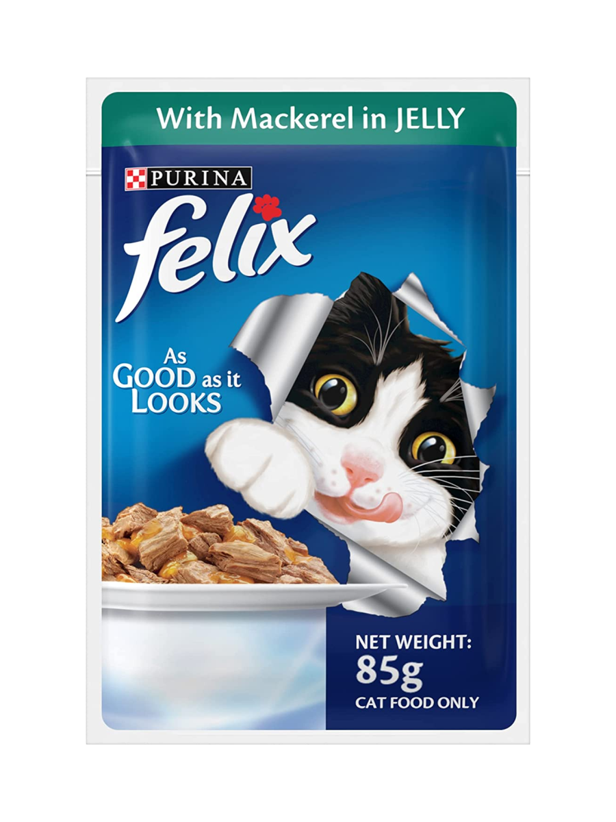 Purina Felix Adult Mackerel In Jelly 85g ( Multi-Pack )