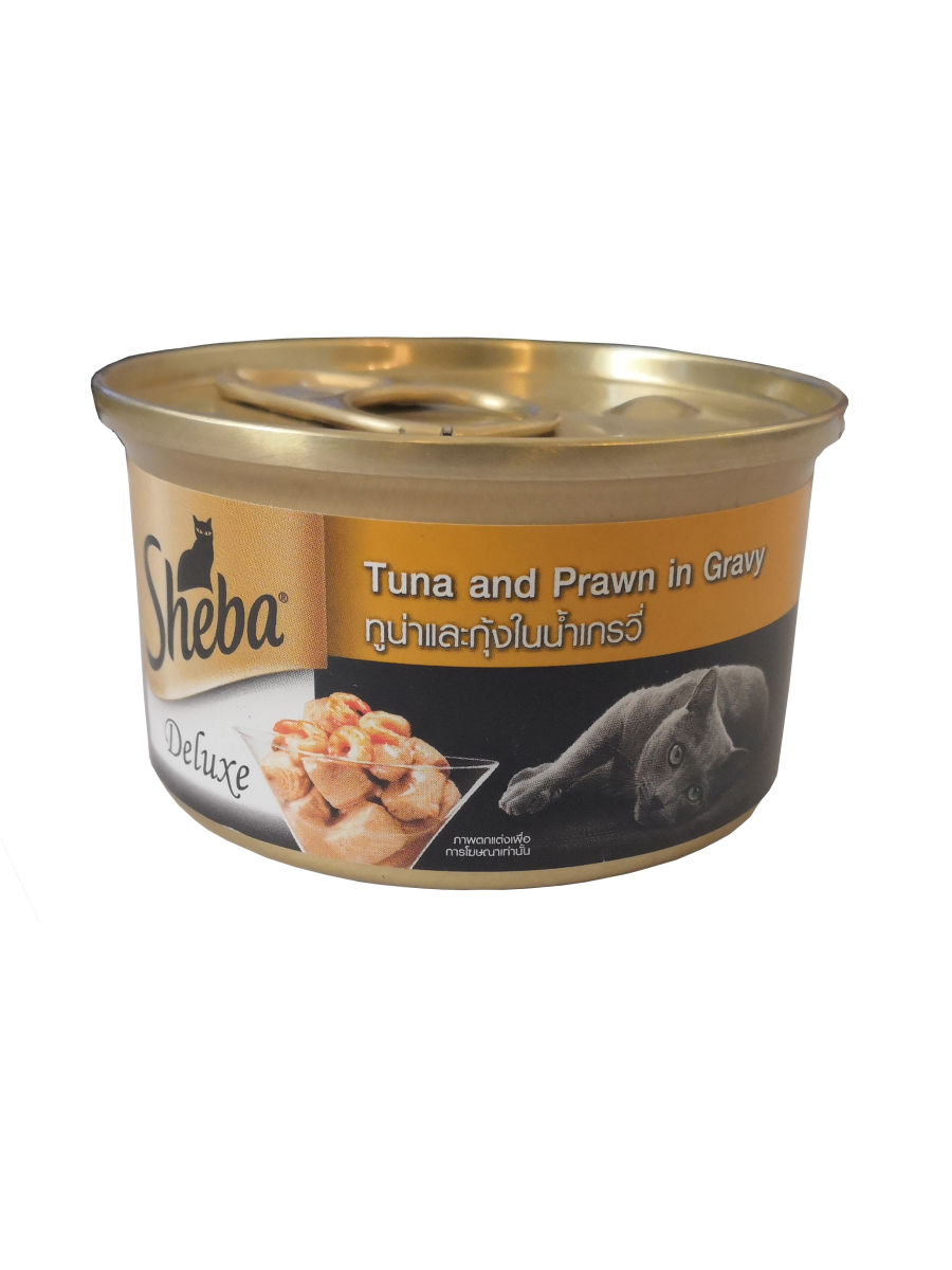 Sheba Deluxe Tuna & Prawns In Gravy 85g